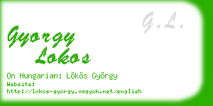 gyorgy lokos business card