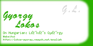 gyorgy lokos business card